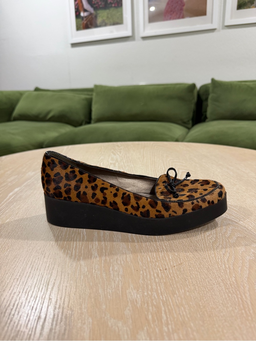 Bernardo Leopard-Print Platform Loafer in Brown and Black